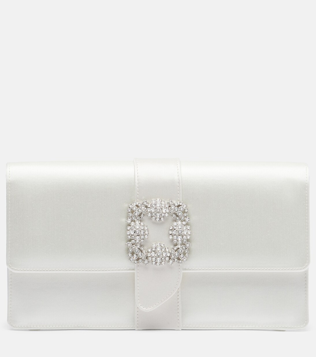 Clutch Capri de satén adornado | Mytheresa (INTL)