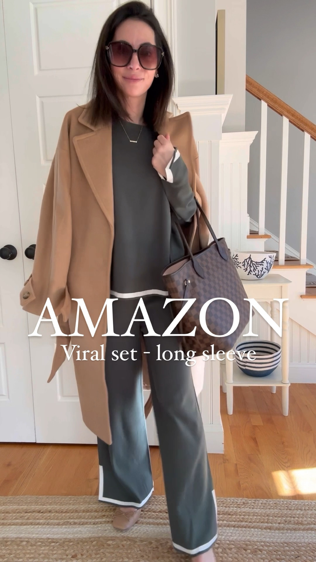 Wearing an xs in the set 
Xxs petite in trench 


#LTKsalealert #LTKfindsunder50 #LTKSeasonal