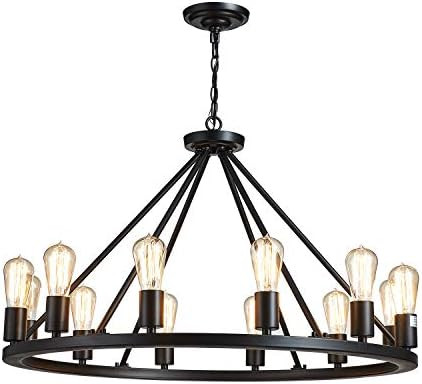 Saint Mossi Antique Painted Metal Chandelier Lighting with 12 Lights,Rustic Vintage Farmhouse Pendan | Amazon (US)