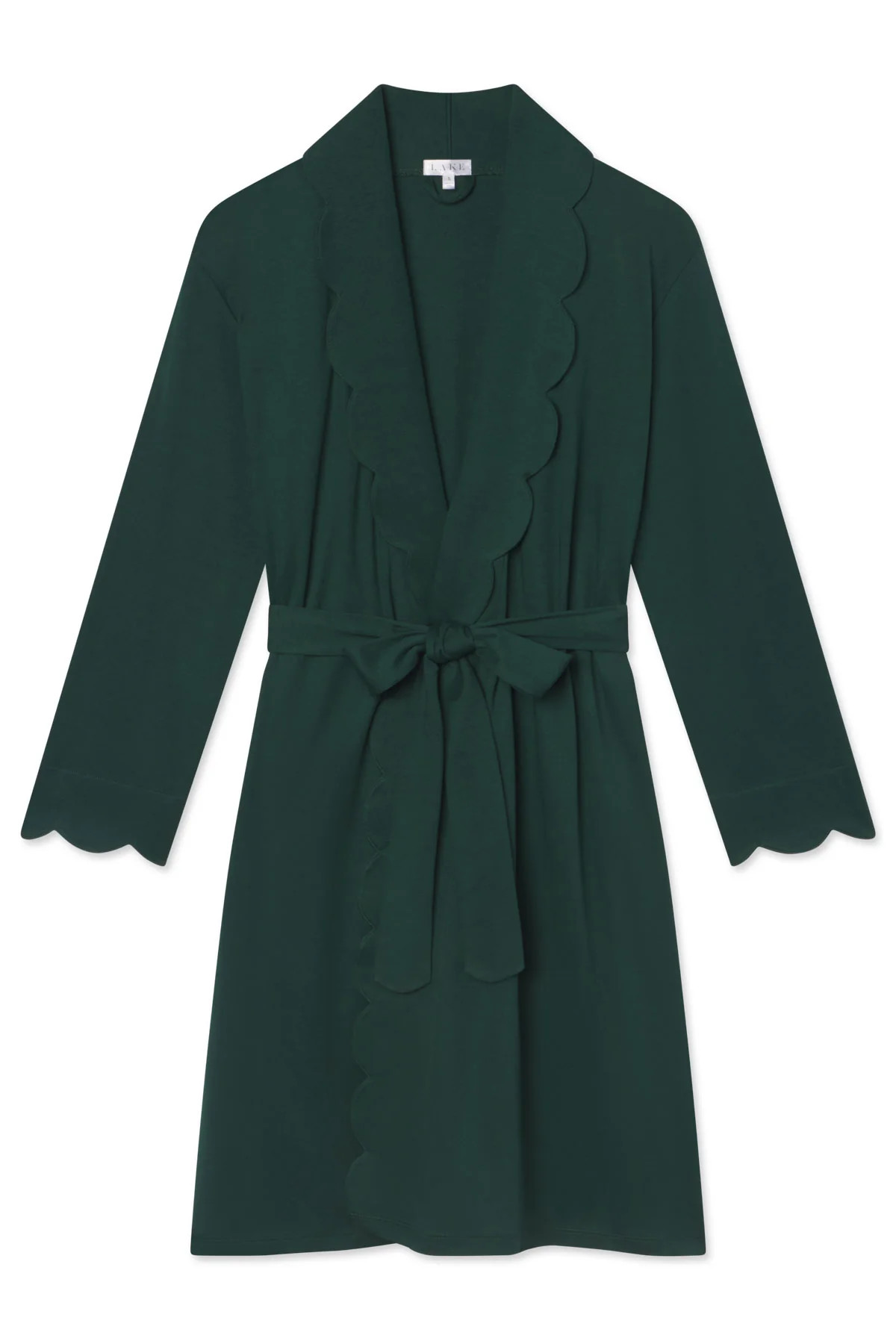 Pima Scallop Robe in Conifer | Lake Pajamas