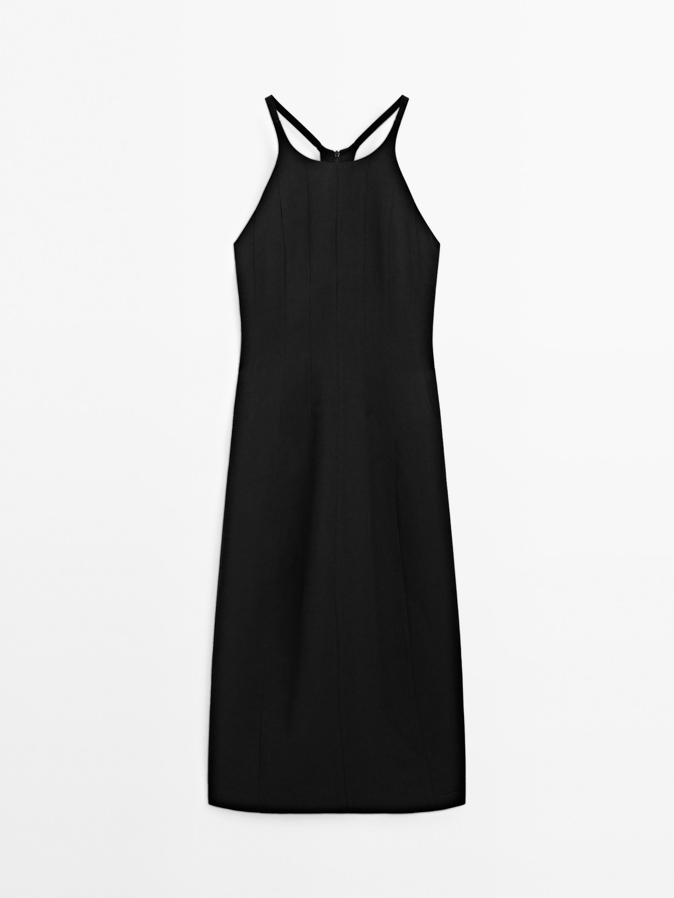 Midi dress with balloon sleeve detail | Massimo Dutti DE