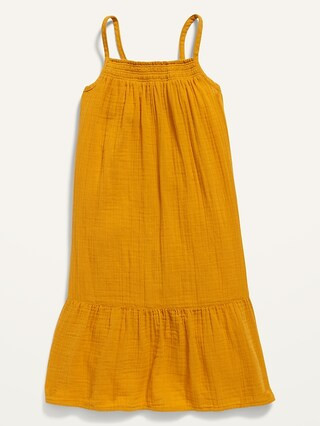 Sleeveless Tiered-Hem Swing Dress for Girls | Old Navy (US)