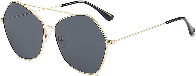 SOJOS Polarized Sunglasses for Women Large Ultra Light Hexagonal Glasses NIMBUS SJ1125 | Amazon (US)
