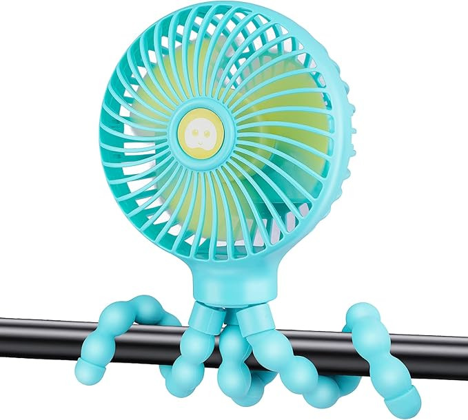 Portable Stroller Fan Personal rechargeable USB Fans With 5200mAh 3 Speeds Battery Small Baby Car... | Amazon (US)