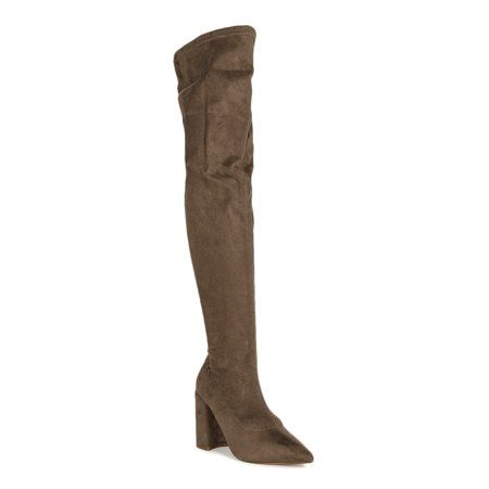 Women Pointy Toe Chunky Heel Over The Knee Boot 19421 | Walmart (US)