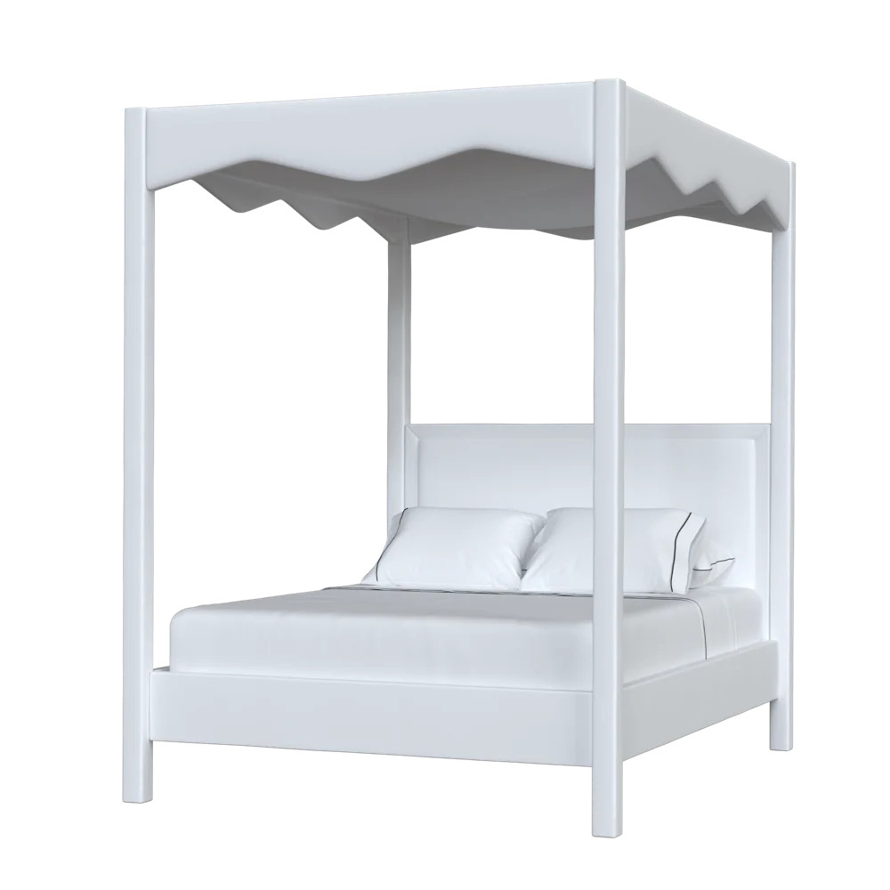 Custom Upholstered Canopy Bed | coley home
