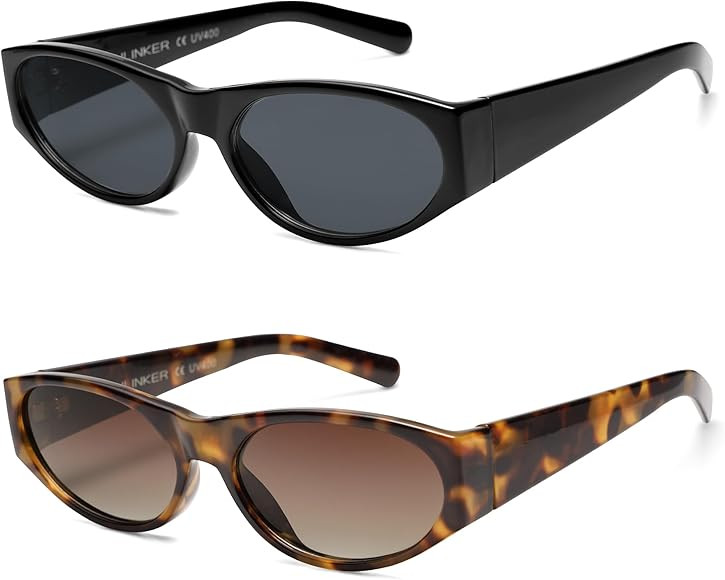 VANLINKER Polarized Retro Small Oval Cat Eye Sunglasses Womens Men Trendy Cateye Shades Narrow Sk... | Amazon (CA)