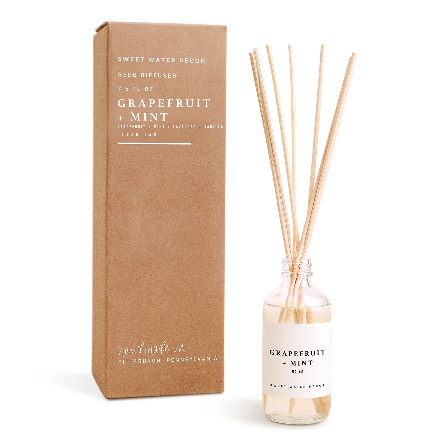 Grapefruit and Mint Reed Diffuser | Sweet Water Decor, LLC