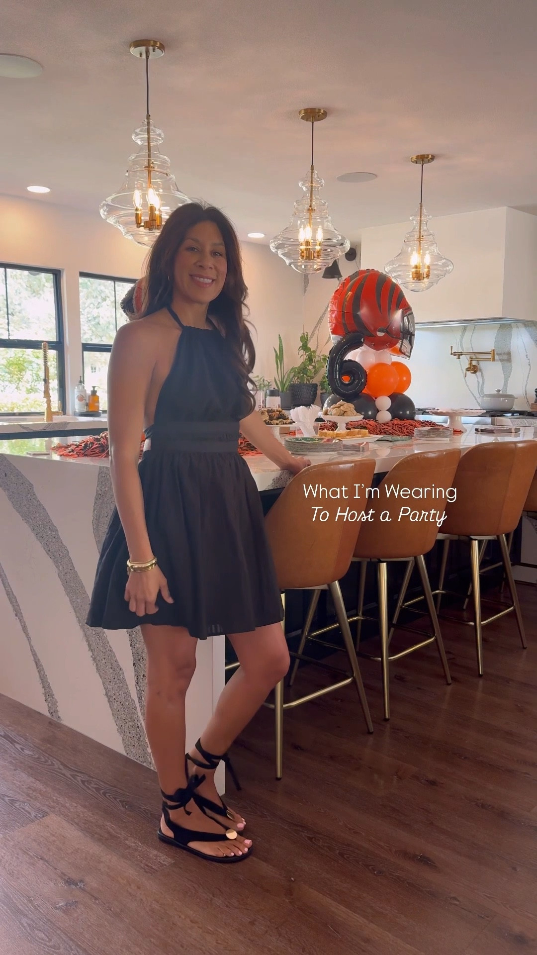Hosting a party for my Son’s football team. What I’m wearing. A mix of fashion & comfort! Absolutely love these sandals - instantly elevates any outfit! 

#LTKStyleTip #LTKSeasonal #LTKShoeCrush