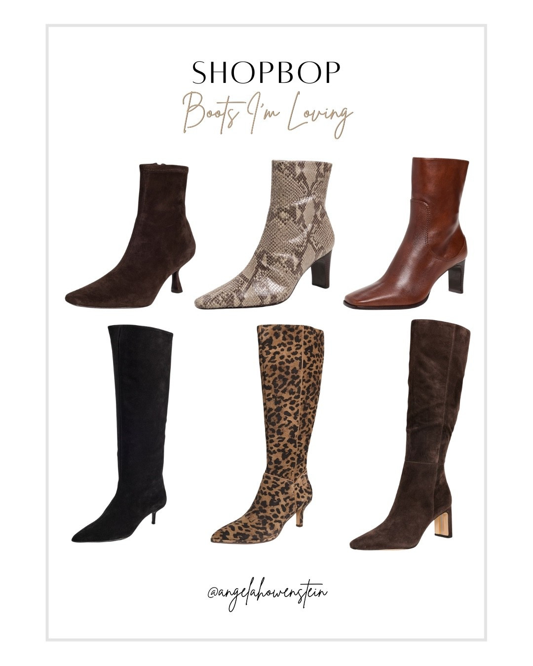 A few boots I’m loving from Shopbop right now — such great classics for fall and winter. Easy to dress up or down and so versatile.

#ltkstyle #ltkfashion #boots #winterstyle #shopbop #classicstyle #fallfashion #ltkfinds



#LTKootd #LTKSeasonal #LTKOver40