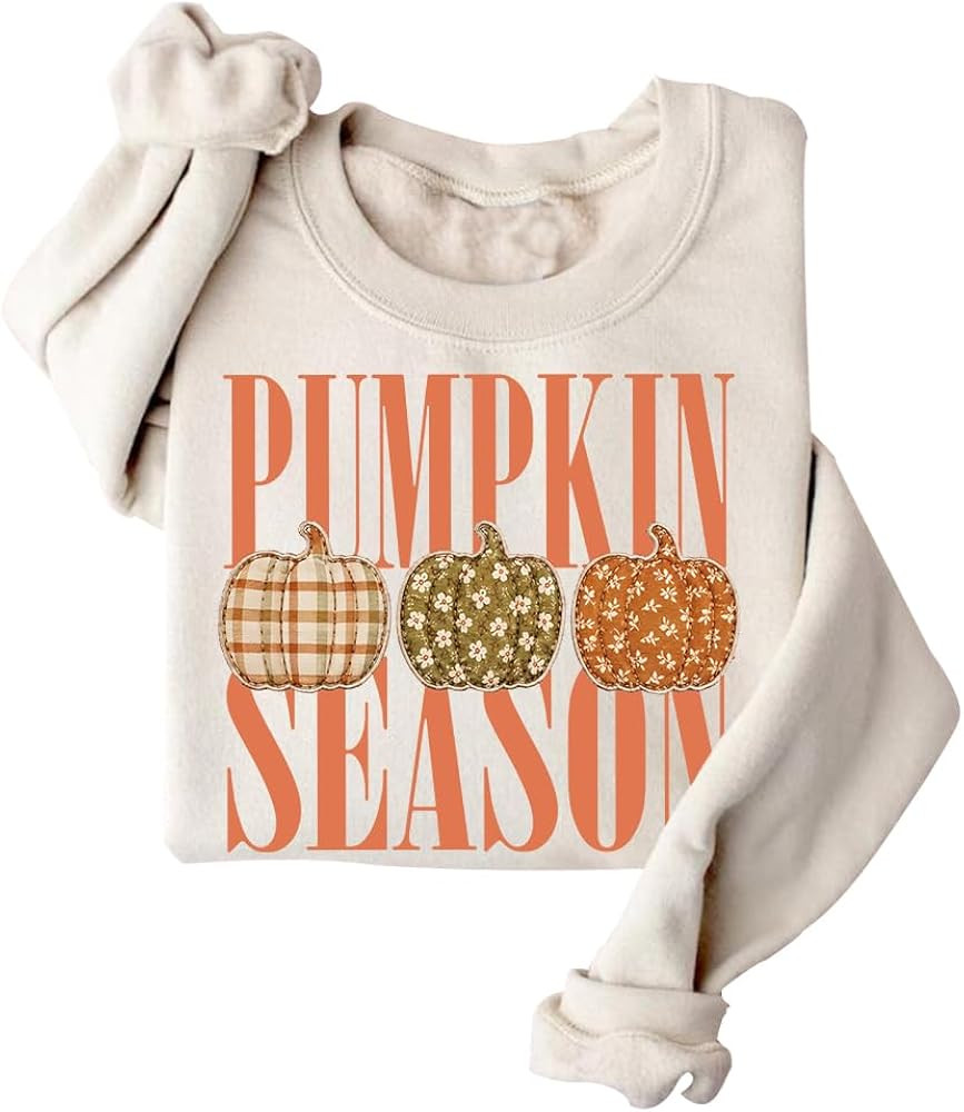 Pumpkin Season Sweatshirts For Women Pumpkin Patch Sweatshirt | Amazon (US)
