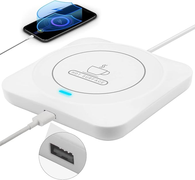 USB Coffee Mug Warmer: Candle Wax Warmer Smart Electric Cup Warmer Charge for Phone Home Desk Off... | Amazon (US)