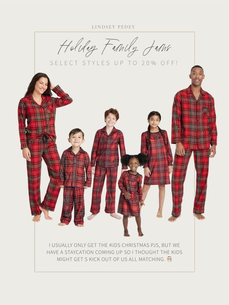 Select styles up to 20% off! 

Holiday pajamas, family pajamas, tartan plaid, target, pajamas, holiday outfit, Christmas pajamas 

#LTKunder50 #LTKHoliday #LTKfit