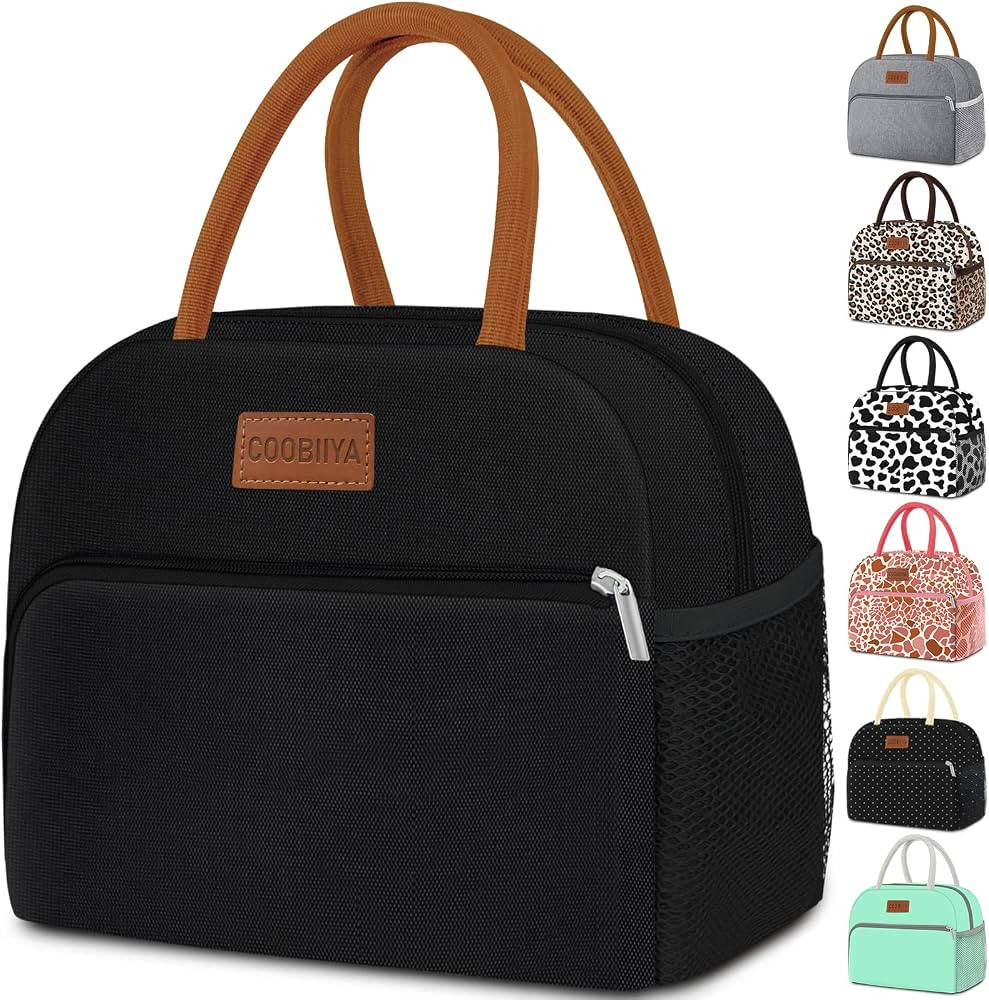 Coobiiya Lunch Bag Women, Lunch Box Lunch Bag for Women Adult Men, Small Leakproof Cute Lunch Tot... | Amazon (US)