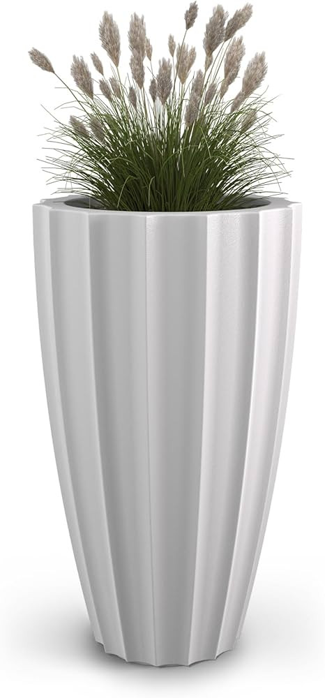 Mayne Inc. Sedona 28in Tall Planter - White - 16in Dia x 28in H - with 6.6 Gallon Built-in Water ... | Amazon (US)