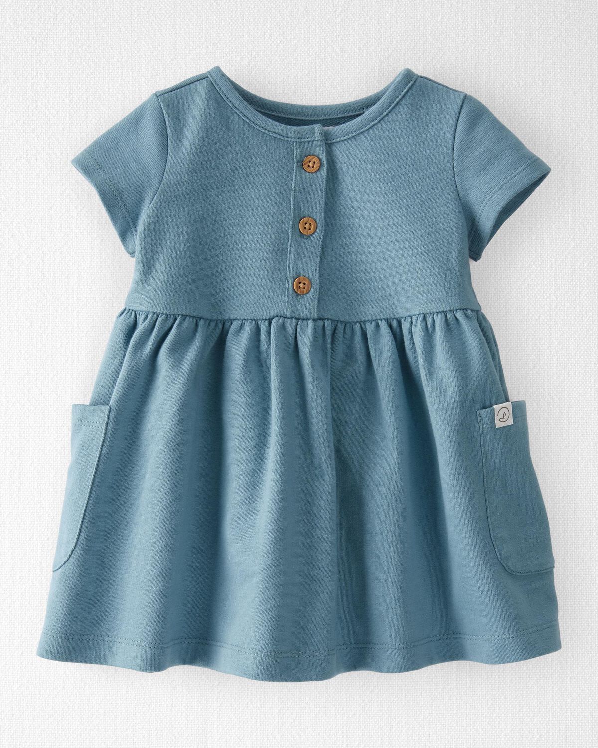 Kirby Blue Baby Organic French Terry Dress | carters.com | Carter's