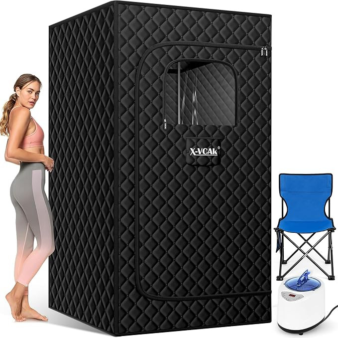 Sauna Box, Portable Steam Sauna, Portable Sauna for Home, Sauna Tent with 2.6L Steamer, 9 Levels,... | Amazon (US)