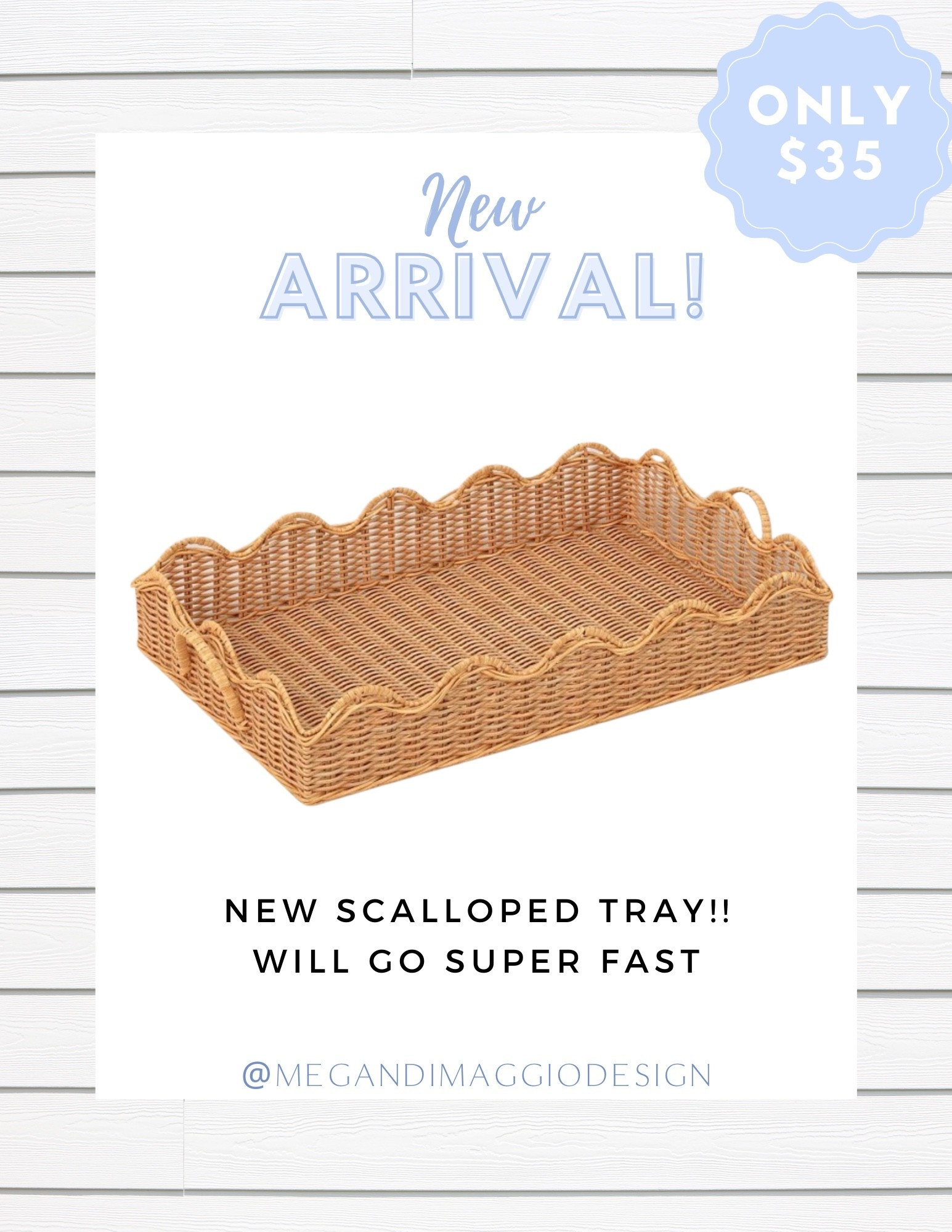 Prettiest new rattan scalloped tray just dropped and I can’t believe it’s only $35!! 🤯 will go fast! Perfect for styling a coffee table, shelf, console table or countertop!!

#LTKFindsUnder50 #LTKHome