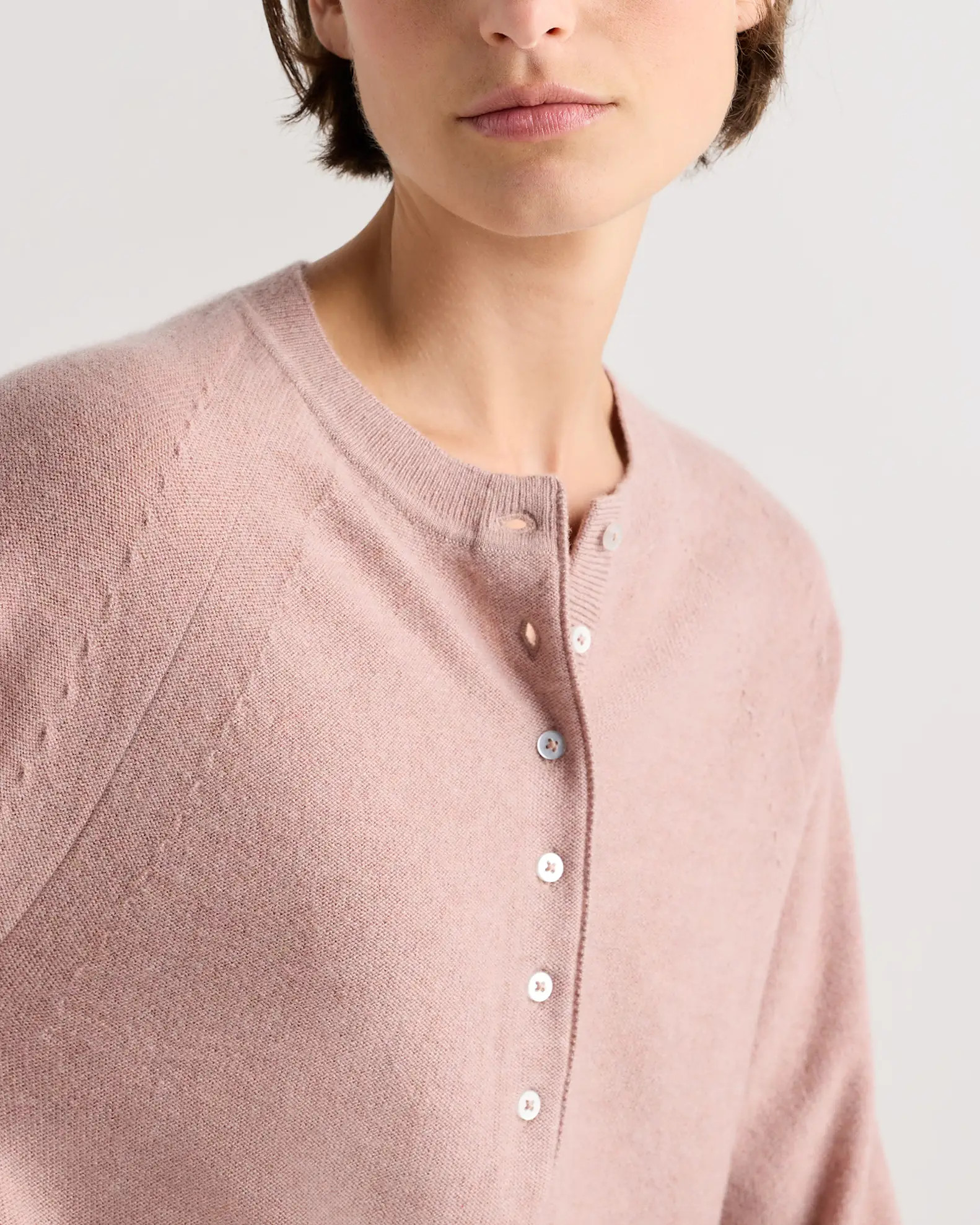 Mongolian Cashmere Dolman Sleeve Henley Sweater | Quince