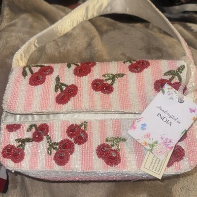 Viral Cherry Beaded Handbag by Handcrafted in India NWT | eBay | eBay US