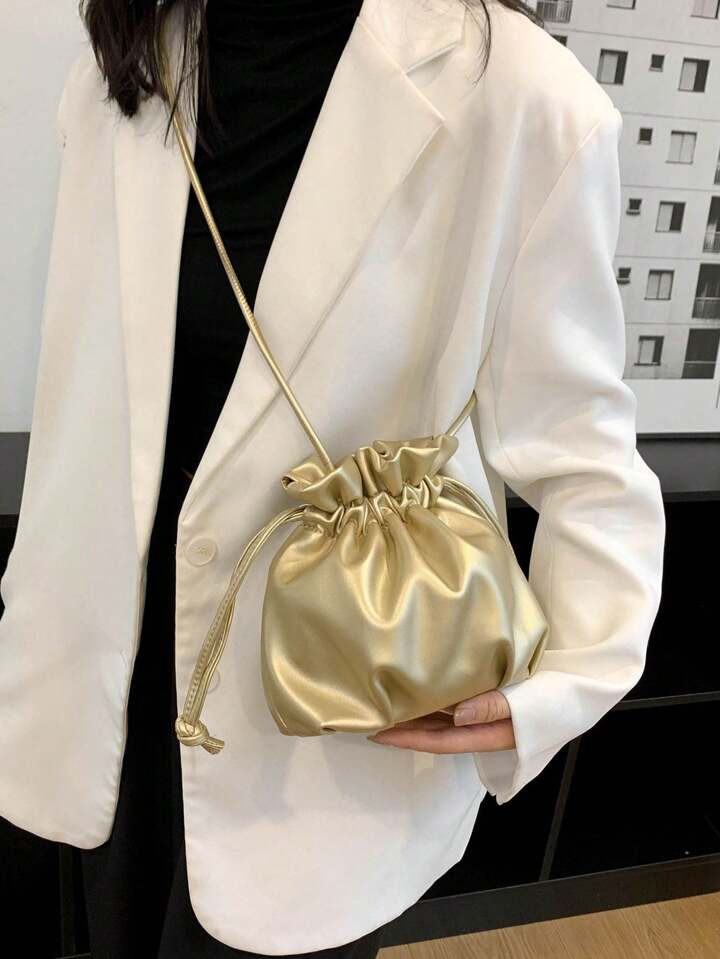 Moderna Bolsa Estilo Cubo Con Cordón Multicolor Para Llevar Cruzada En El Cuerpo | SHEIN