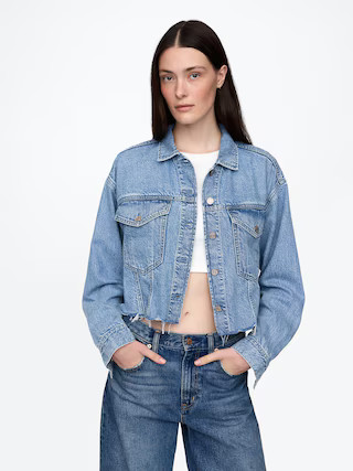 UltraSoft Icon Denim Crop Jacket | Gap (US)