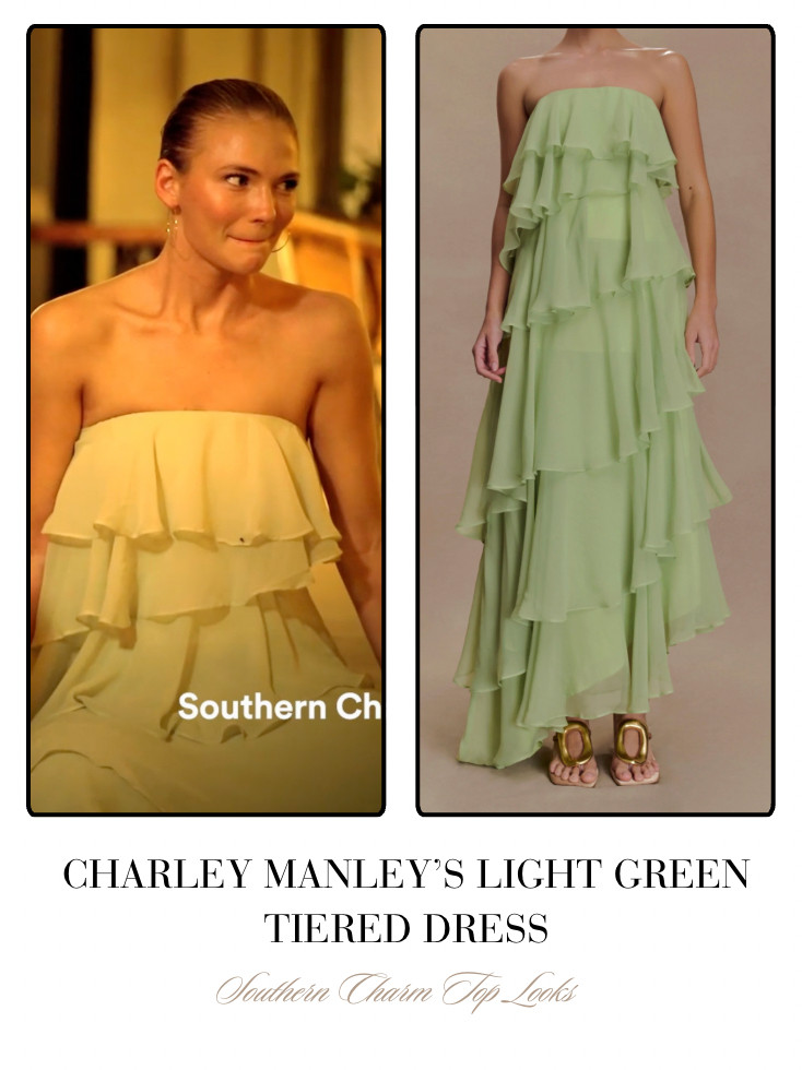 Charley Manley's Light Green Tiered Maxi Dress 

 