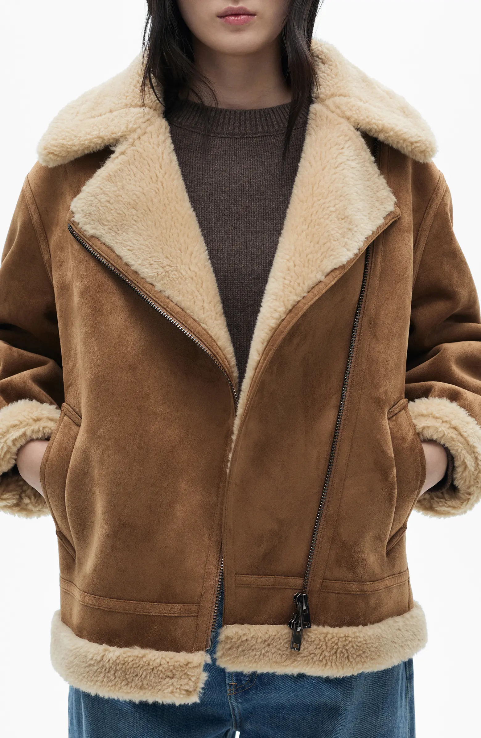 Faux Shearling Moto Jacket | Nordstrom