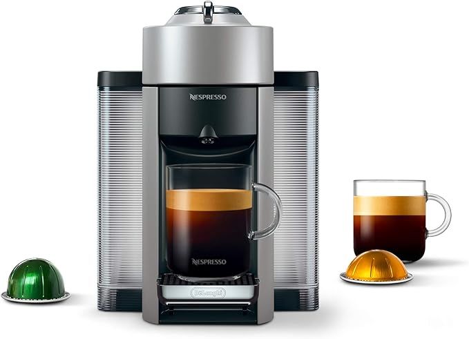 Nespresso Vertuo Coffee and Espresso Machine by De'Longhi, 1597 milliliters, Silver | Amazon (US)