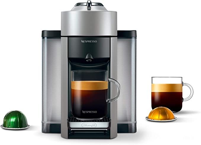 Nespresso Vertuo Coffee and Espresso Machine by De'Longhi, 1597 milliliters, Silver | Amazon (US)