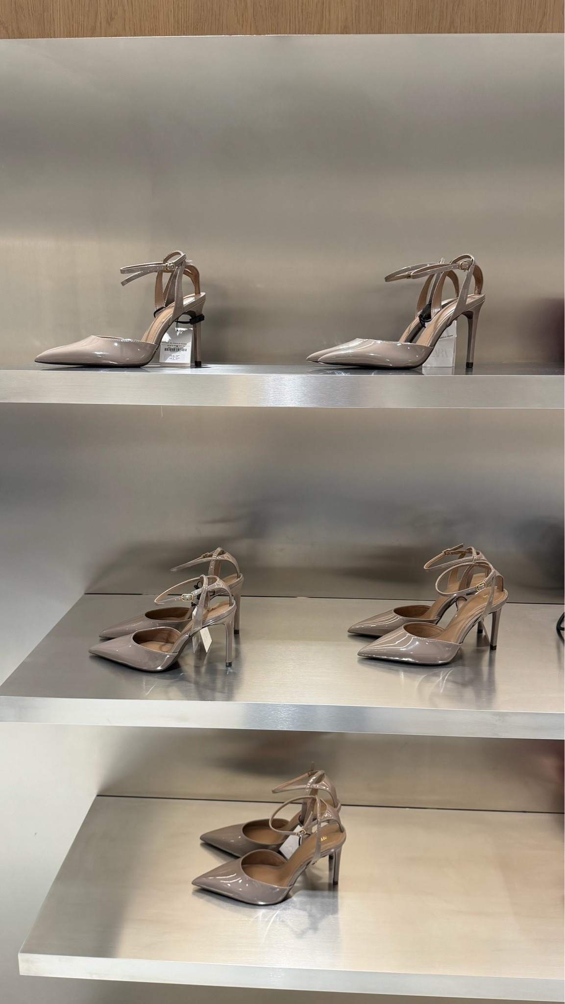 Grey patent closed toe heel find!