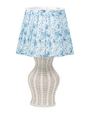 16x24.5 Rattan Table Lamp With Printed Shade | Home | Marshalls | Marshalls