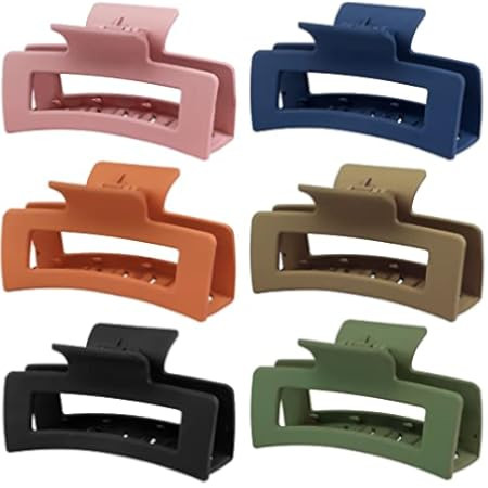 Amazon.com : Auseibeely 6 Packs Hair Claw Clips, 4.1 Inches Hair Clips, Non-slip Hair Claw Clips ... | Amazon (US)