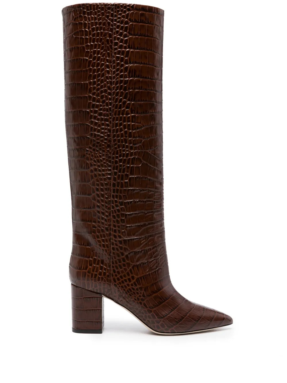 Paris Texas Anja 70mm crocodile-effect Boots | Brown | FARFETCH BR | Farfetch (BR)
