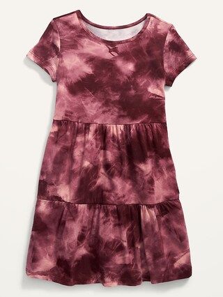 Tiered Jersey Fit & Flare Dress for Girls | Old Navy (US)