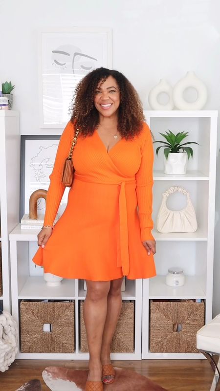 Getting some Spring 🌼 color up in here while staying warm 🧡🫶🏾! This is the perfect Spring transition dress- vibrant color in a sweater dress style. I got an xl. 

#LTKfindsunder50 #LTKSeasonal #LTKmidsize