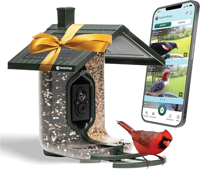 Smart Bird Feeder: AI Bird ID, Solar Power, Wi-Fi Connectivity, Sends HD Pictures and Videos to Y... | Amazon (US)