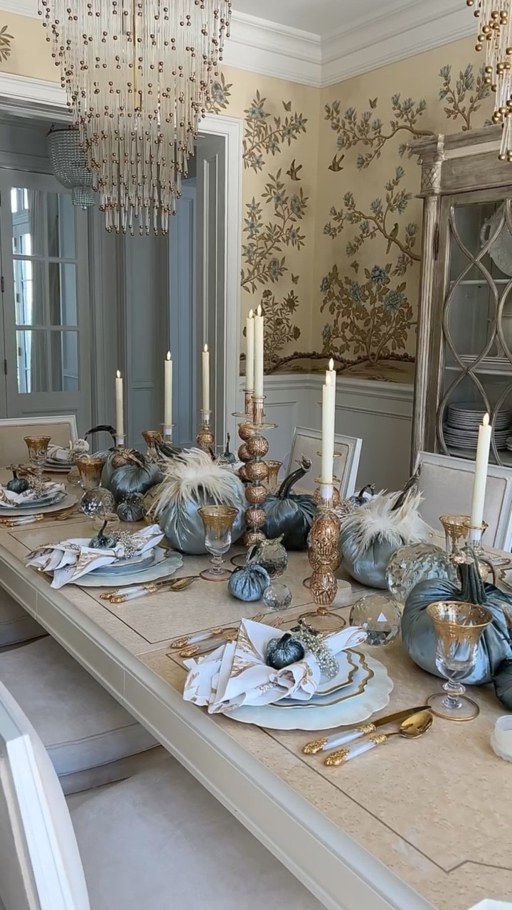 These place setting details are so perfect for fall! The fabric pumpkins are so festive and fun, and add so much to the table 🍂

#LTKHome #LTKautumn #LTKStyleTip