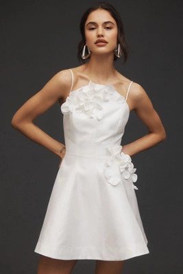Acler Castleford 3D Floral Fit & Flare Mini Dress | Anthropologie (US)