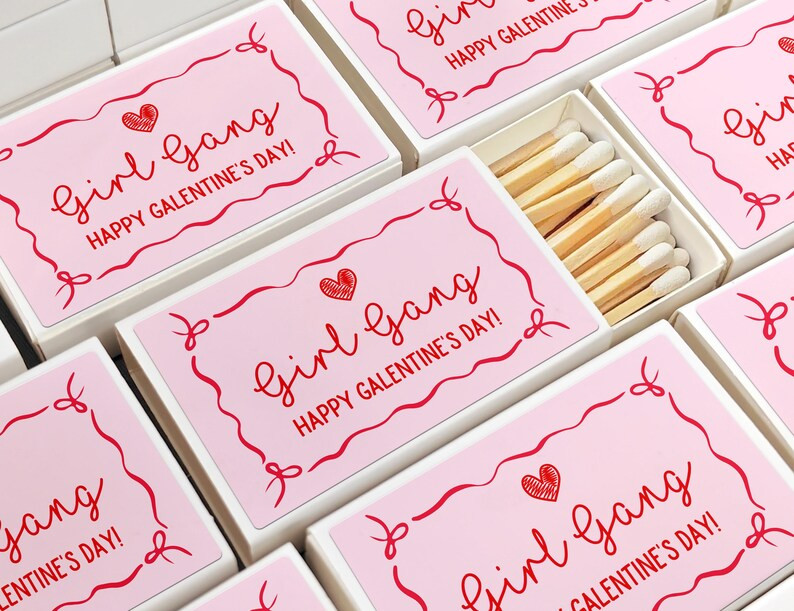 Personalized Girl Gang Match Boxes/galentines Party Favor/valentine's Day Gift for Friends/girls ... | Etsy (US)