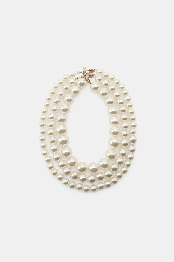 3-PACK OF PEARL NECKLACES | Zara US