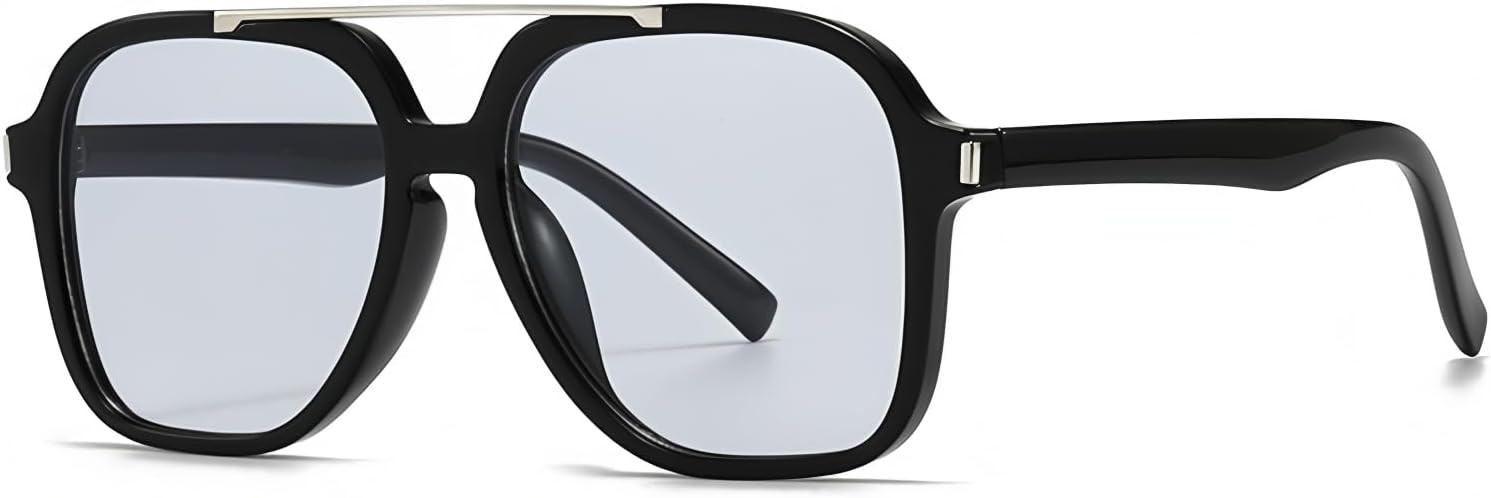 ADE WU Trendy Square Aviator Sunglasses for Wome Men Oversized Sun Glasses | Amazon (US)
