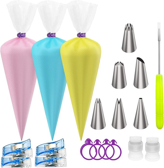 Ouddy Tipless Piping Bags, 100Pcs Pastry Piping Bags Disposable Cake Decorating Bags Cupcake Fros... | Amazon (US)