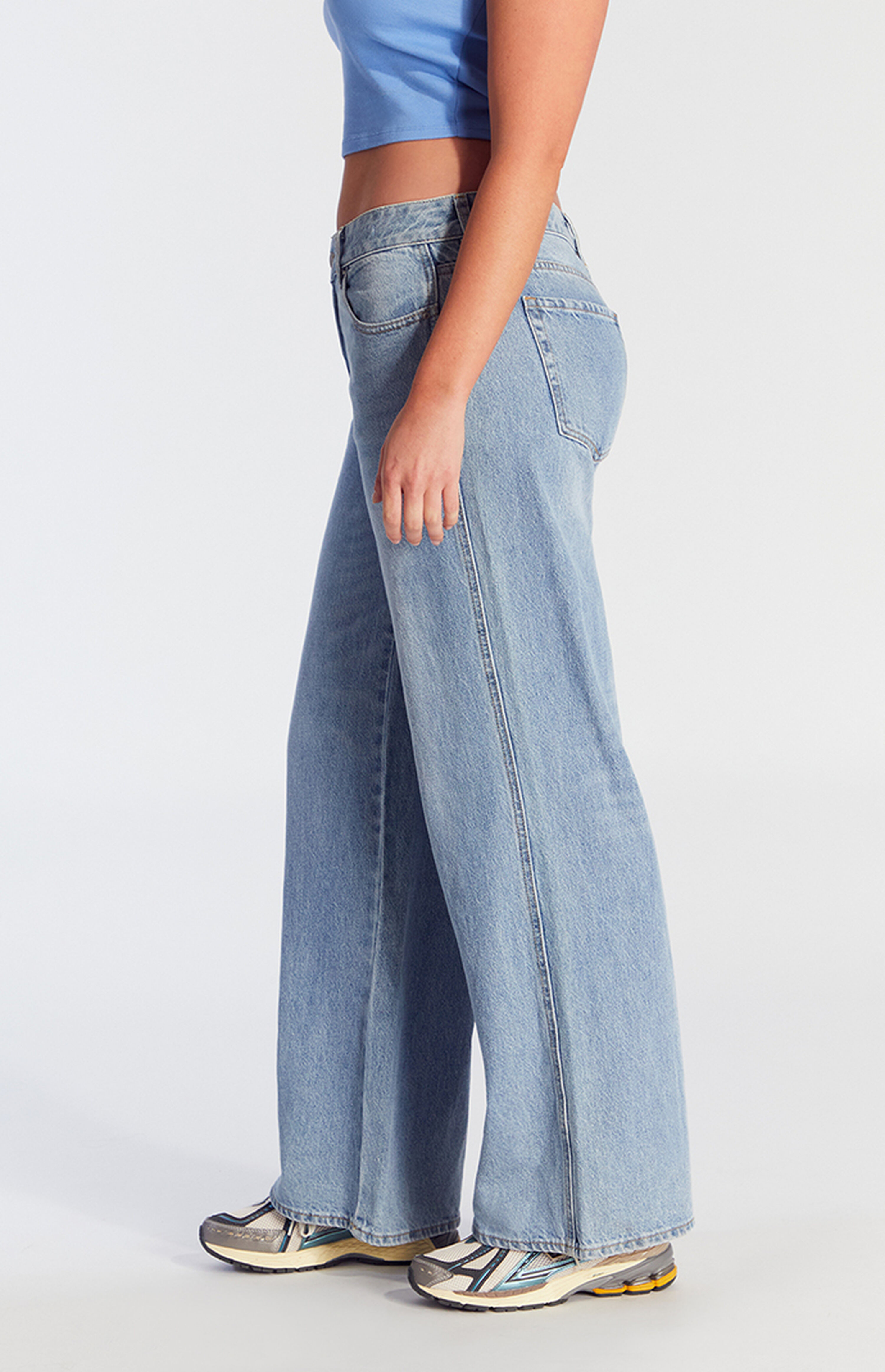 PacSun Casey Medium Indigo Low Rise Baggy Jeans | PacSun