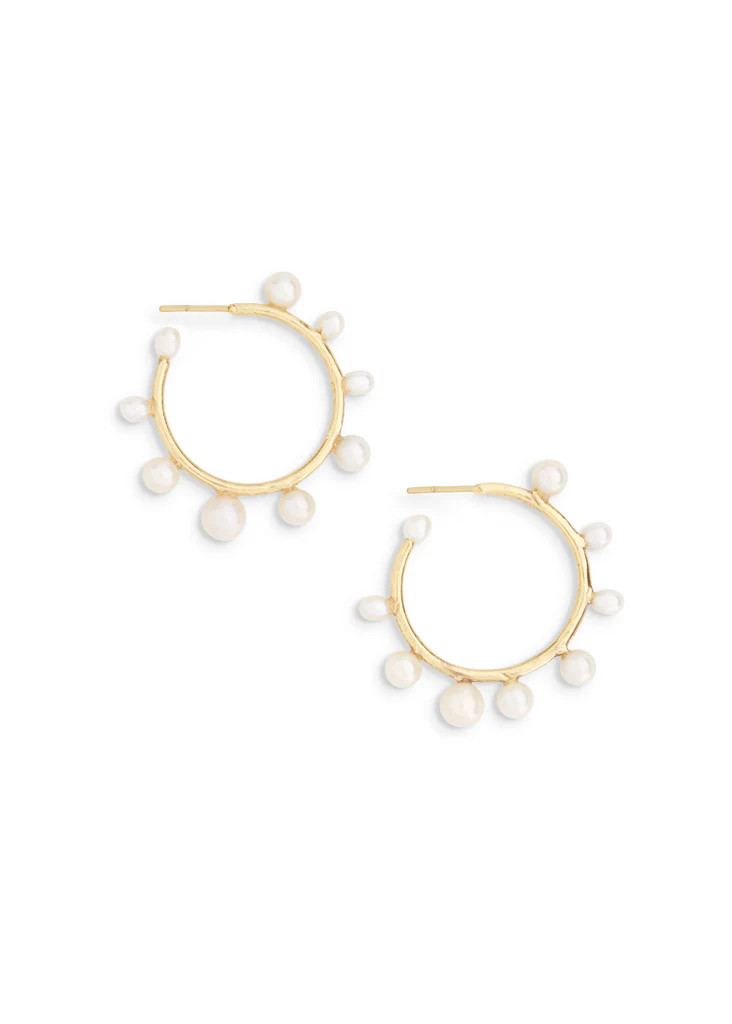 Pearl Hoops | Medium | Ever Alice Studio