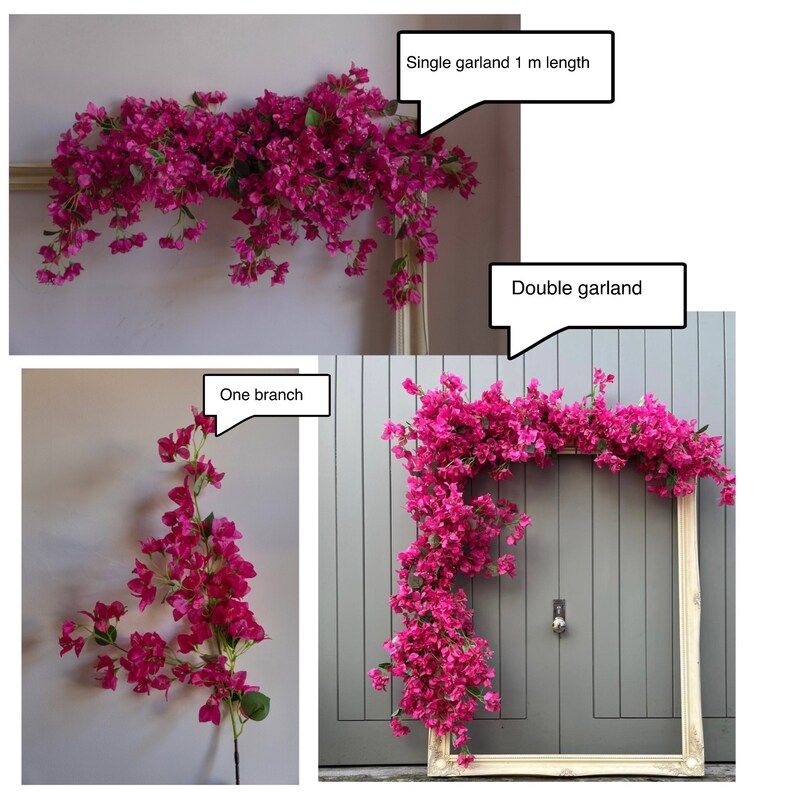 Artificial Floral Garland Bougainvillea Flowers Free Postage - Etsy | Etsy (US)