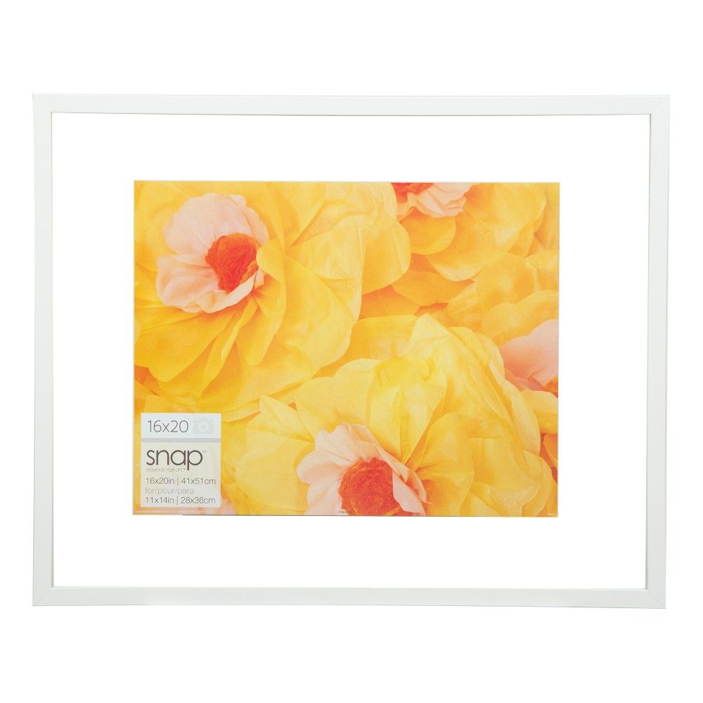 Single Image 16X20 Float To 11X14 White Frame - Gallery Solutions | Target