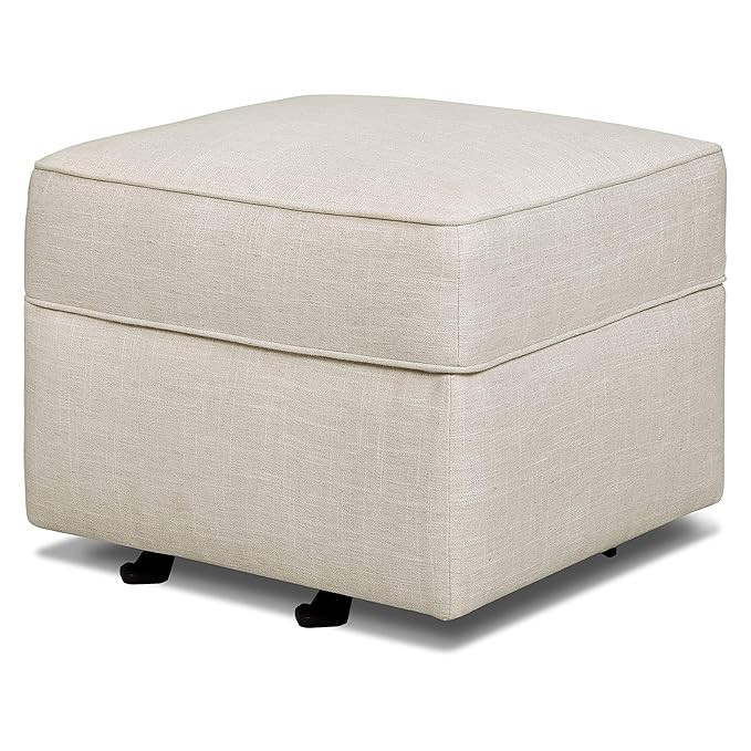 Million Dollar Baby Classic Willa/Alden Gliding Ottoman in White Linen | Amazon (US)
