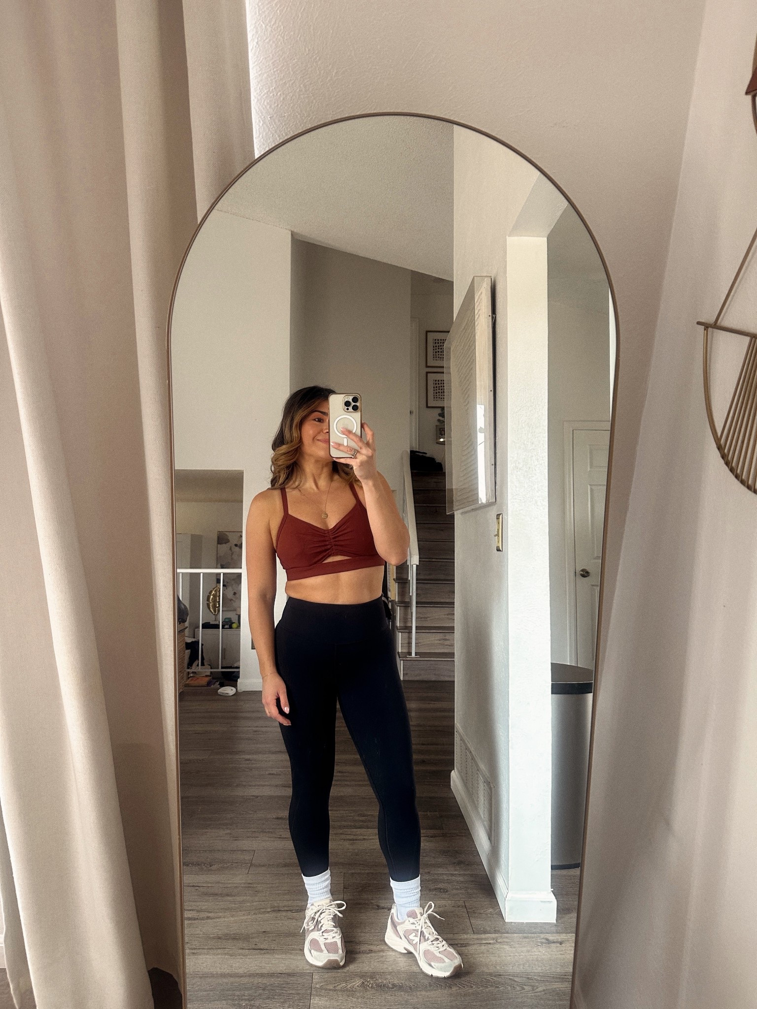 Athleta sports bra and leggings! The quality is amazing and they fit tts. take up to 30% off right now! 
Bra size small
Leggings size xs

#LTKActive #LTKfitnessgoals #LTKootd