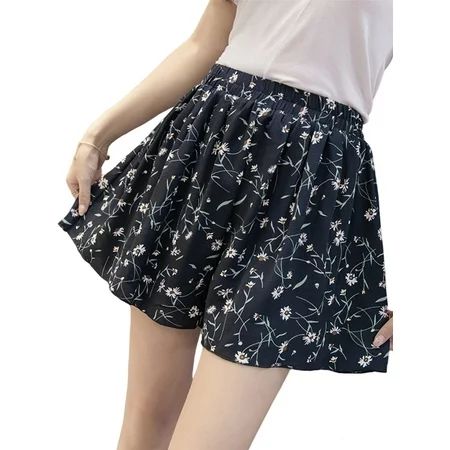 Women Summer Casual High Waist Floral Boho Beach Shorts Loose Fit Hot Pant | Walmart (US)